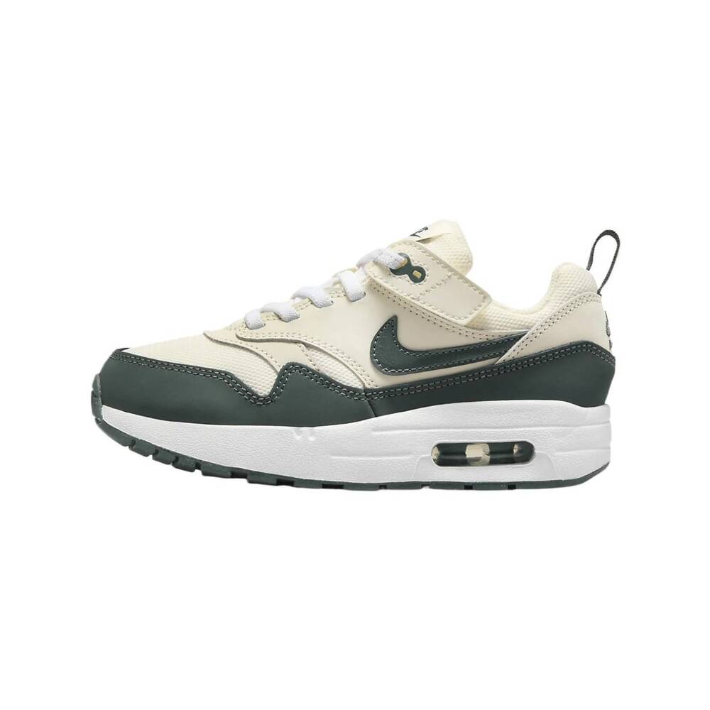 NEW NIKE little kid's air max 1 easyon shoes in pale ivory/white/bicoastal/vinta